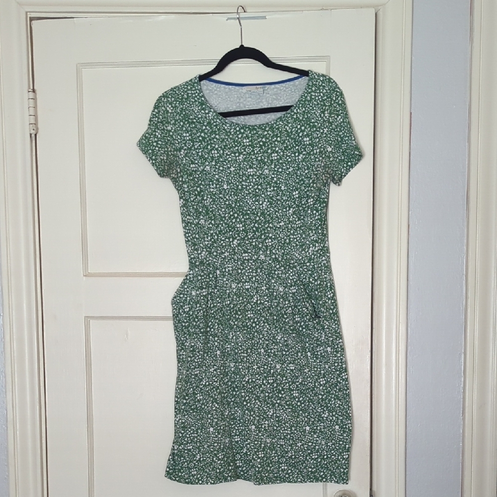 Boden Green Floral Cotton Women's Dress
